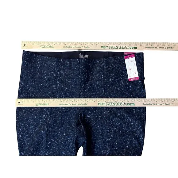 Slim Factor by Investments Plus Womens Ankle Pants 3X NEW Pull-On Blues - Picture 10 of 16